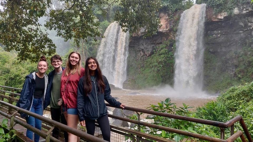 Study abroad friends at Iguazu Falls