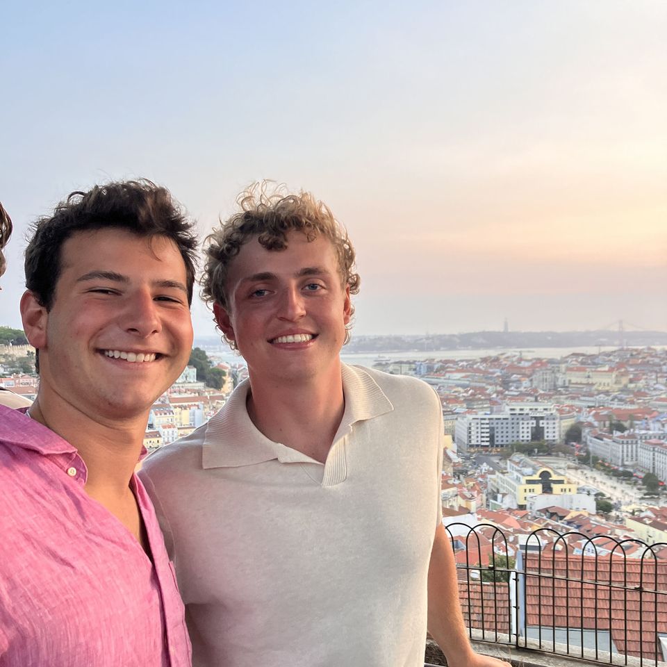 college abroad portugal sunset students