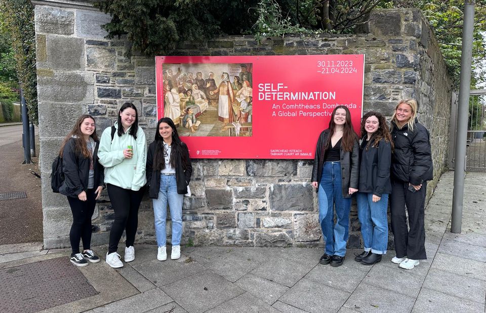 study abroad ireland museum visit students
