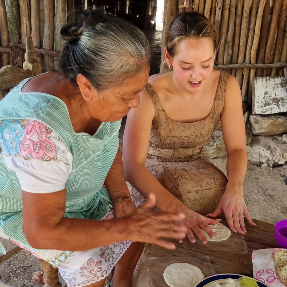 mexico study abroad torilla making class