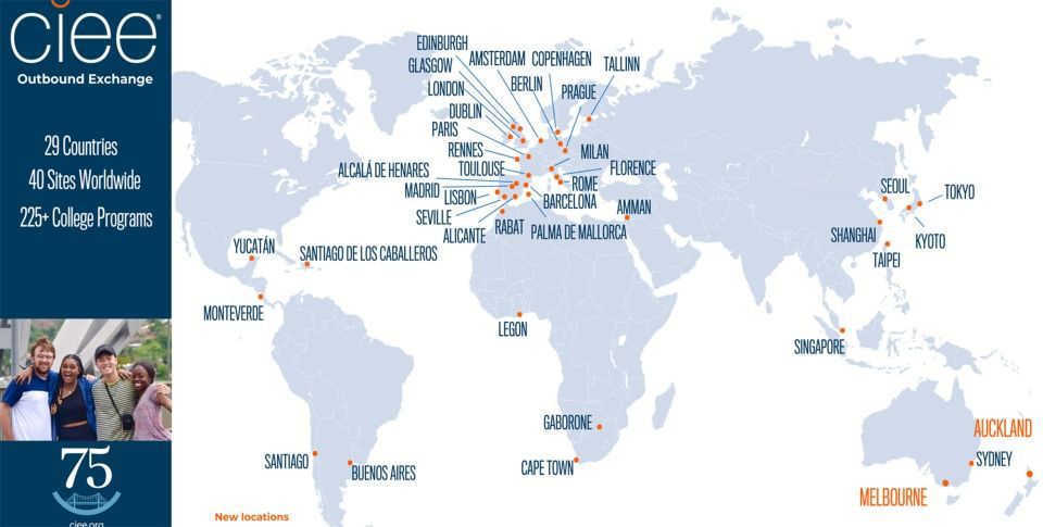 faculty led study abroad programs map