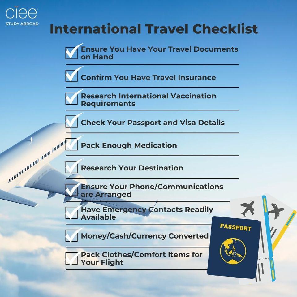 international travel checklist