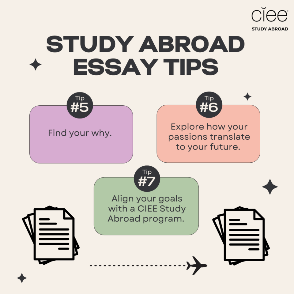 study abroad essay tips