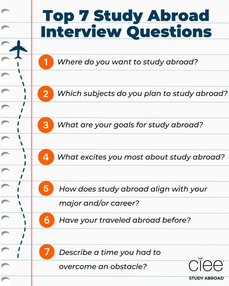 study abroad interview question