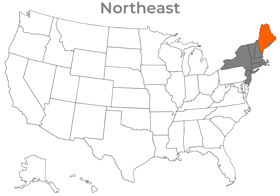 State map for maine