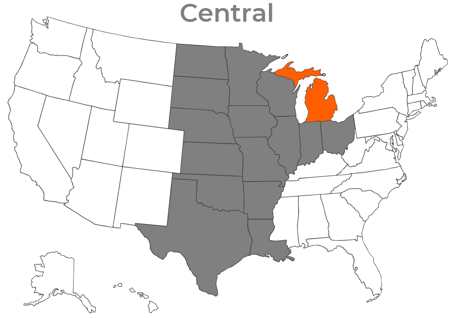 State map for michigan